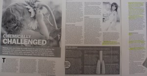 I contributed to a feature in a Time Out supplement focussed on chemical use in the home and the alternatives to synthetic chemicals